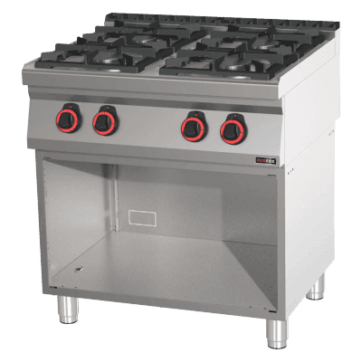 Mașină de gătit pe gaz 4x arzător ECO pe dulap deschis - SPB 70/80 G