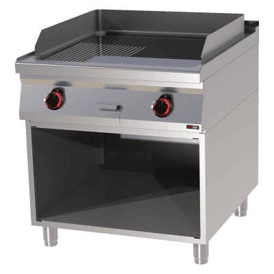 Plită electrică 71x65 cromată combinată pe dulap deschis - FTHRC 90/80 E