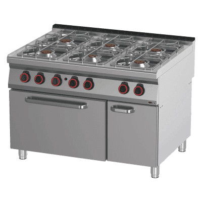 Mașină de gătit pe gaz cu cuptor 2/1 - SPT 90/120-21 G