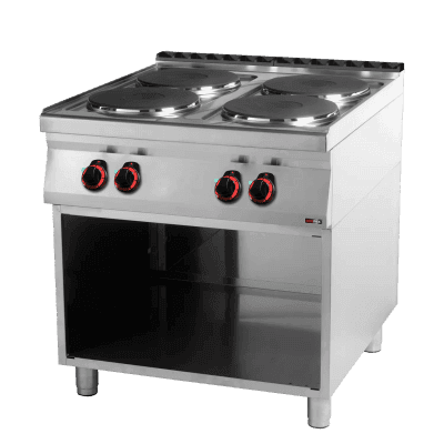 Mașină de gătit electrică 4x plită pe dulap deschis 400 V - SP 90/80 E