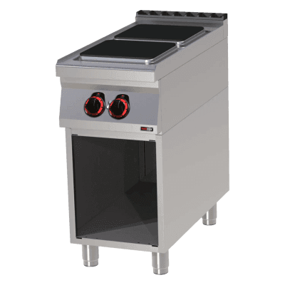 Mașină de gătit electrică 2x plită pe dulap deschis 400 V - SPQ 90/40 E