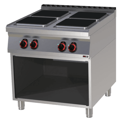 Mașină de gătit electrică 4x plită pe dulap deschis 400 V - SPQ 90/80 E