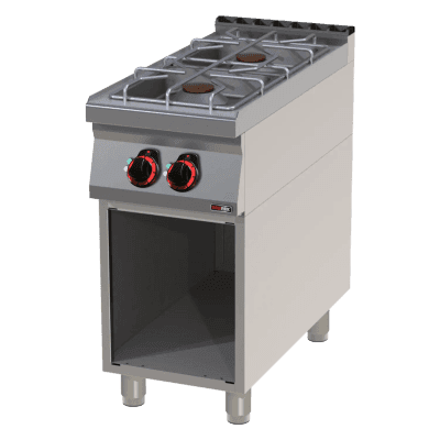 Mașină de gătit pe gaz 2x arzător pe dulap deschis - SP 90/40 G