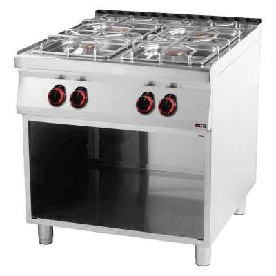 Mașină de gătit pe gaz 4x arzător pe dulap deschis - SP 90/80 G