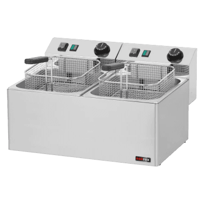 Friteuză electrică 2 coșuri 0,38 kW/l, 8+8 l de masă 230 V - FE 77 E