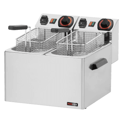 Friteuză electrică 2 coșuri 0,42 kW/l, 5+5 l de masă 230 V - FE 44