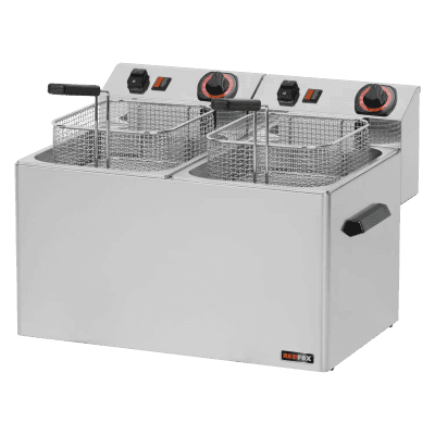 Friteuză electrică 2 coșuri 0,38 kW/l, 8+8 l de masă 230 V - FE 77