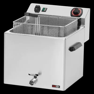 Friteuză electrică 0,74 kW/l, 11 l blat robinet scurgere 400 V - FE 10 T