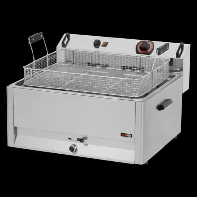 Friteuză electrică 0,5 kW/l, 30 l blat robinet scurgere 400 V - FE 60 T