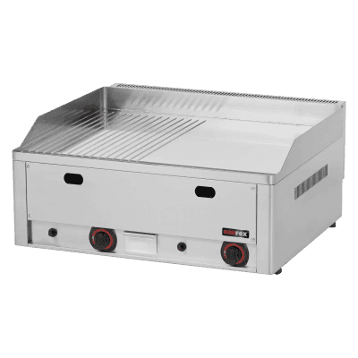 Plită fry-top 65x48 gaz cromată combinată blat - FTHRC 60 G