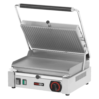 Grătar panini neted electric cu placă superioară canelată 37x24 230 V - PM 2015 L