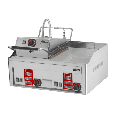 Grătar electric pentru friptură cu timer digital și placă de contact superioară 65x48 masă - FTHC 60 ED + KD 30 T