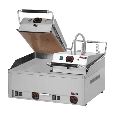 Grătar electric dublu pentru friptură 65x48 masă crom durabil - KD 66 E