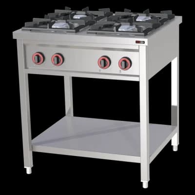 Mașină de gătit pe gaz 4x arzător pe dulap deschis - SPF 80 G