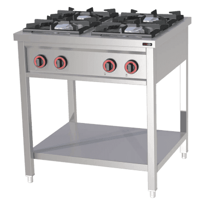 Mașină de gătit pe gaz 4x arzător pe dulap deschis - SPF 80 G