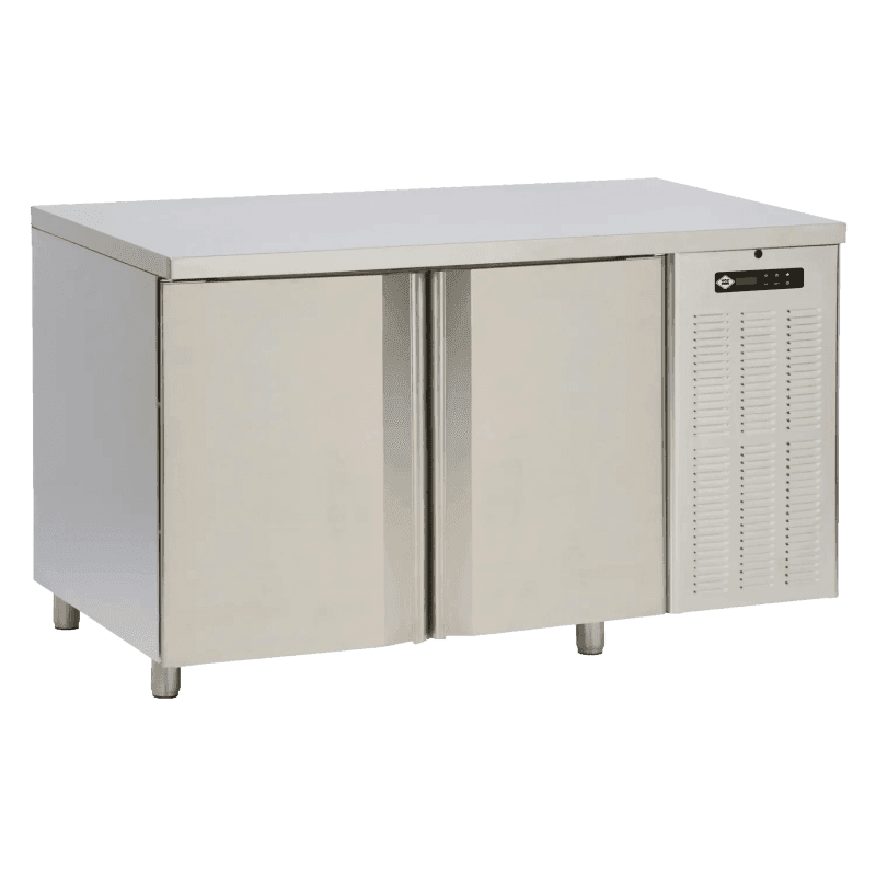 Banc frigorific GN1/1, 2 uși, fără panou antistropi oțel inoxidabil 230V