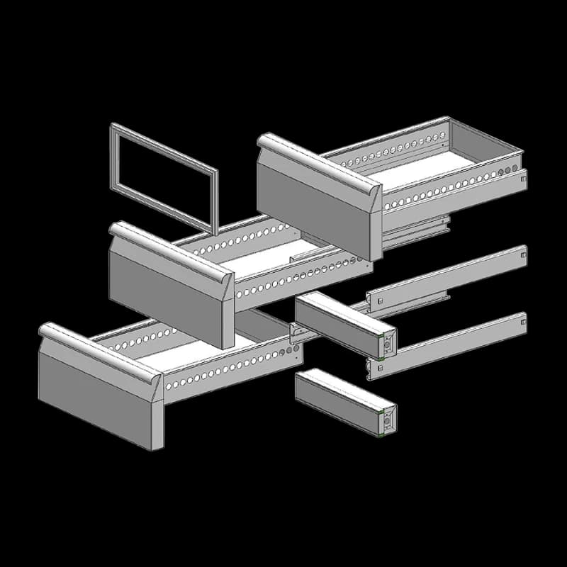 Sertare 1/3 (3buc) pentru SCH 850 mm