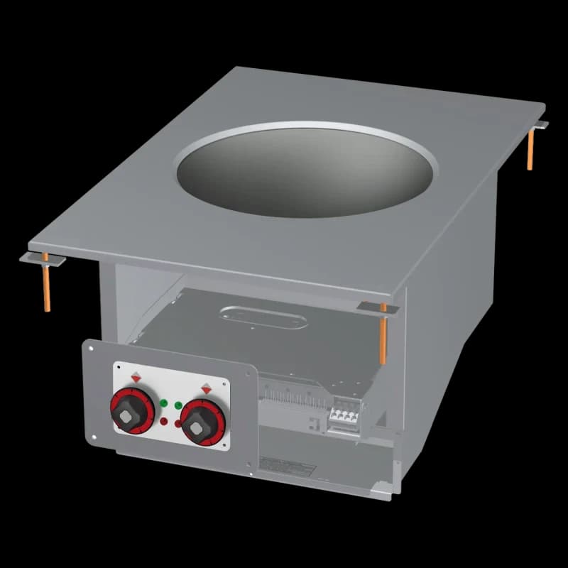 Mașină de gătit inducție drop-in electrică 1x wok placă drop-in 400 V