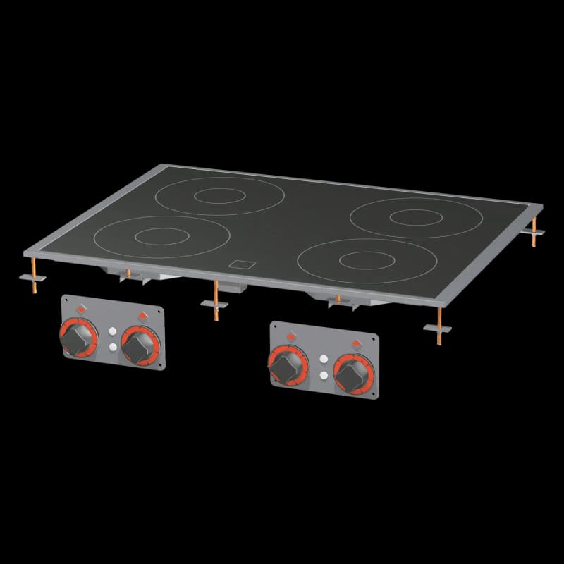 Mașină de gătit sticlă ceramică drop-in electric 4x plită drop-in 400 V