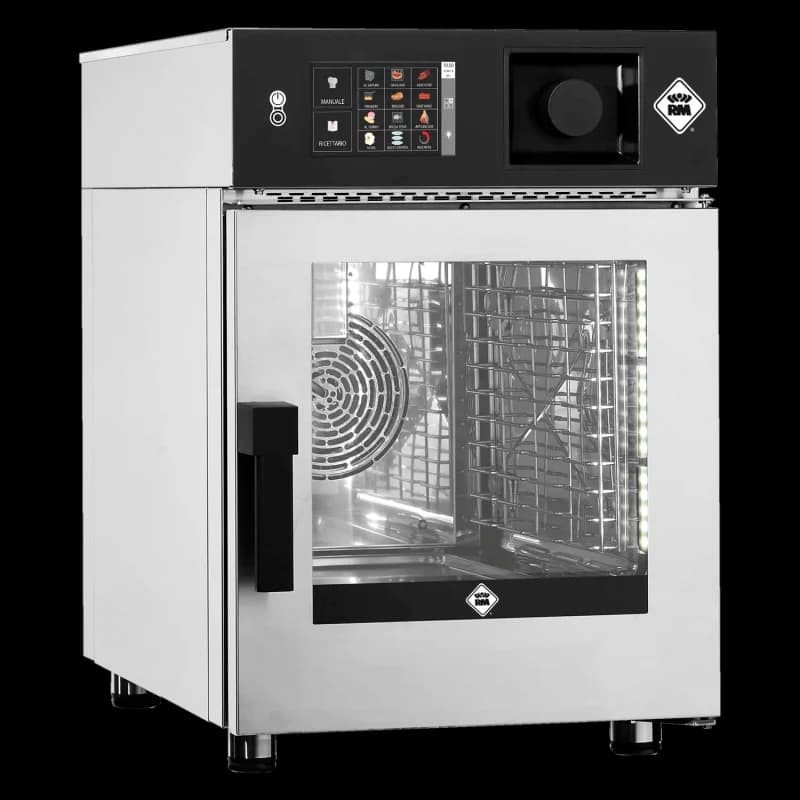 Cuptor cu convecție abur combi SLIM electric 6x GN 1/1 curățare automată abur direct touch screen 7" 400 V