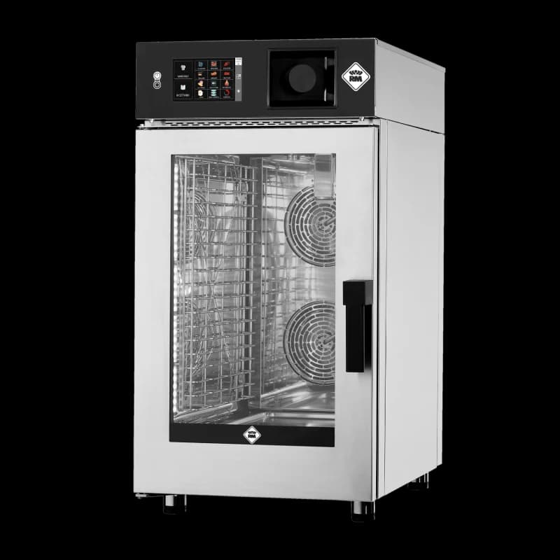 Cuptor combi cu convecție și abur SLIM electric 10x GN 1/1 curățare automată abur direct ecran tactil 7" 400 V ușă stânga