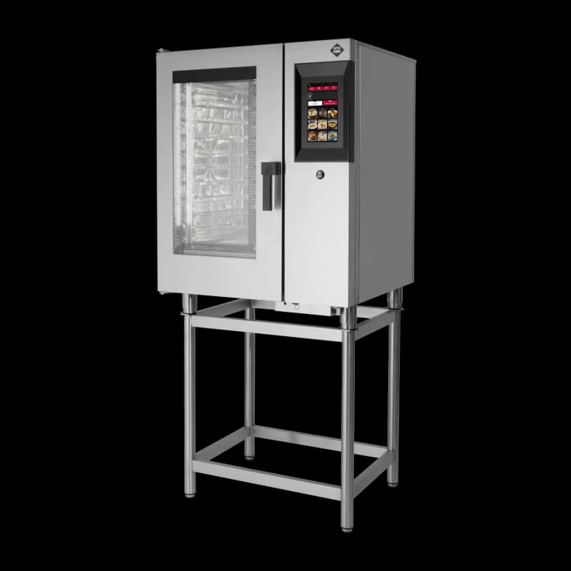 Cuptor cu convecție STEAMBOX electric 10x GN 1/1 boiler deschidere ușă cu balamale stânga 400 V ecran 10"