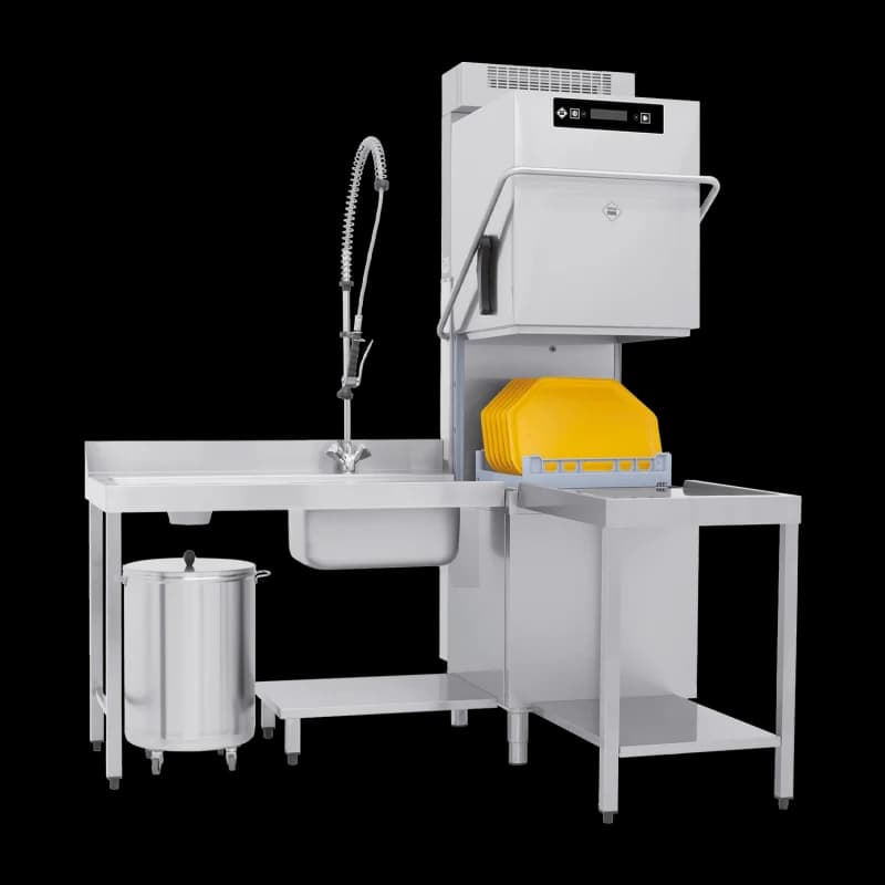 Mașină de spălat vase tip hotă dublu înveliș cu sistem de recuperare căldură 50x50 - 400 V