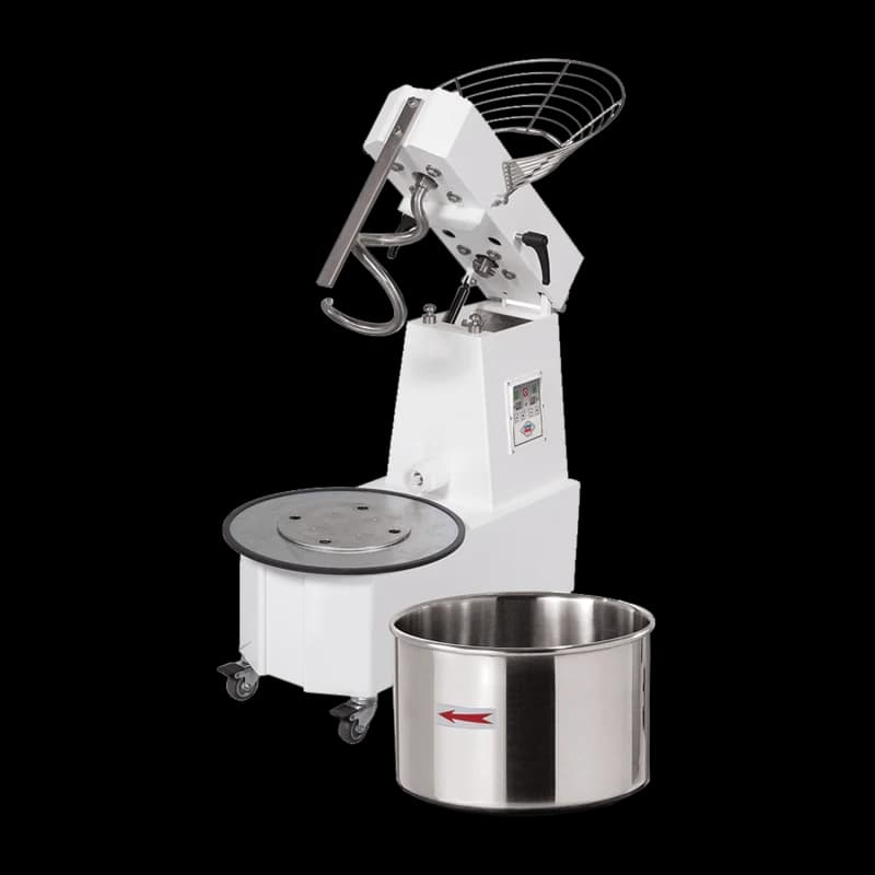Malaxor spiral cu frământător 1 viteză castron detașabil 15 l 230 V
