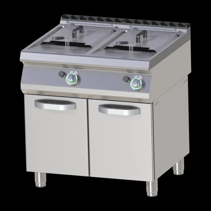 Friteuză pe gaz 2x 17l pe dulap