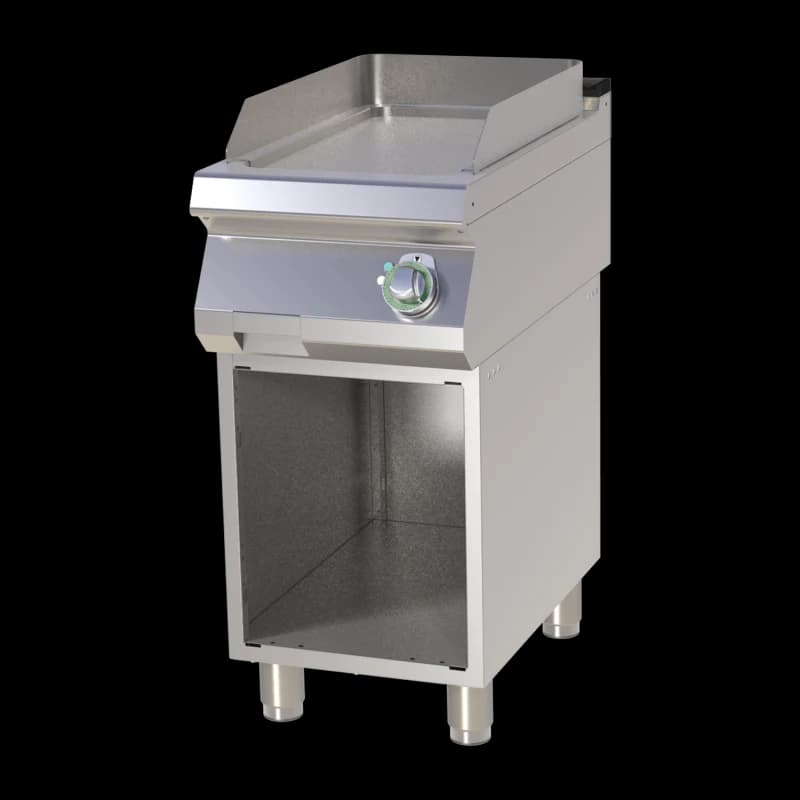 Plită fry-top netedă pe dulap deschis