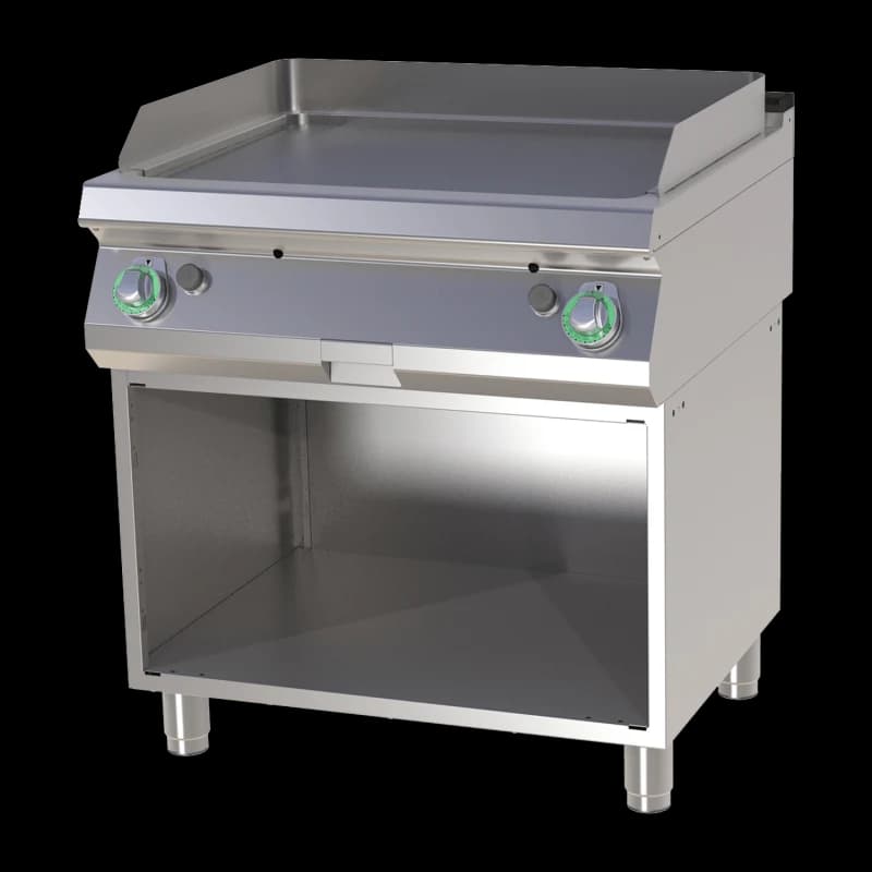 Plită fry-top netedă pe dulap deschis