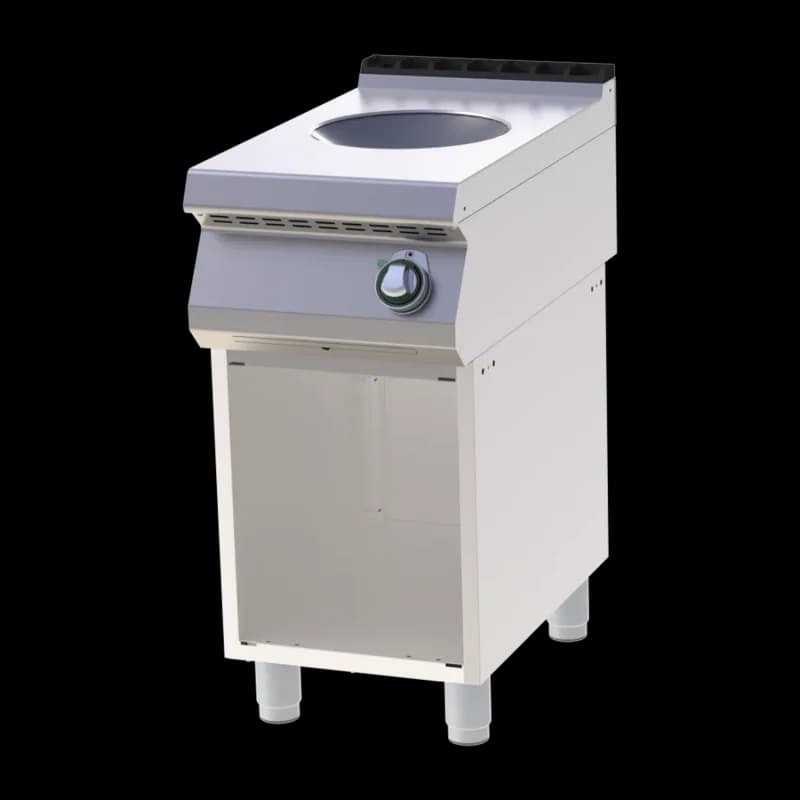 Mașină de gătit cu inducție electrică pe dulap deschis