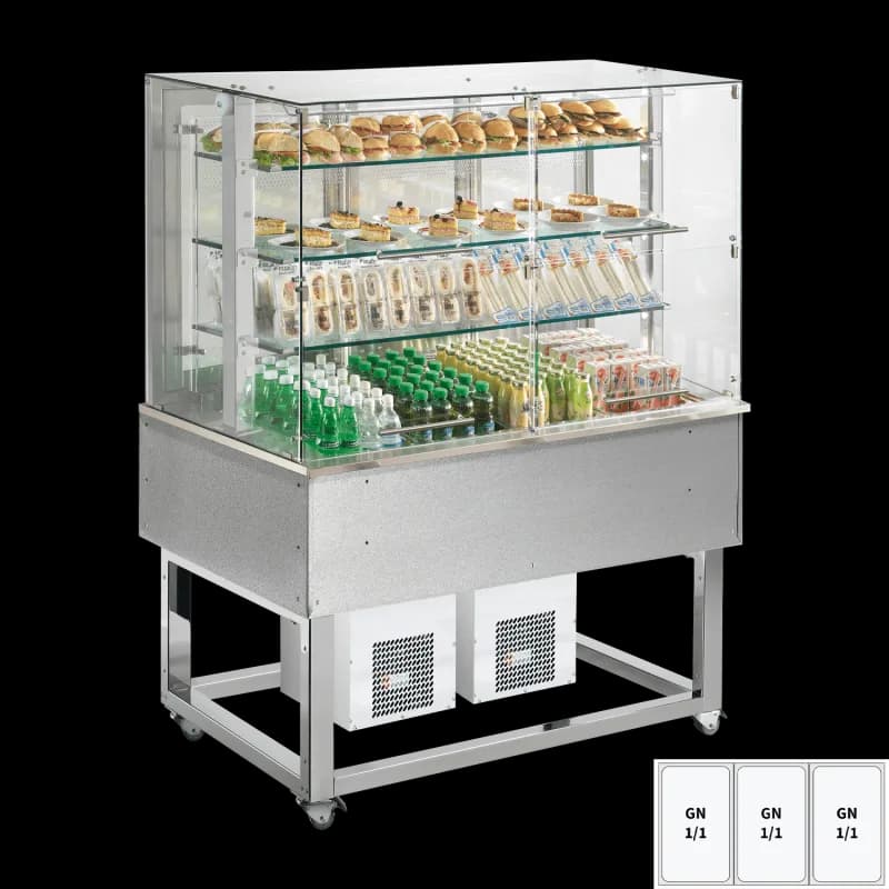 Vitrină refrigerată GN 3-1/1 deschidere în sus