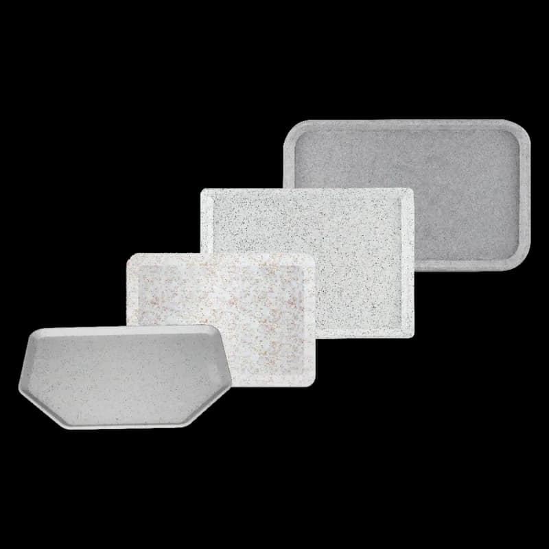 Tavă hexagonală 50x35 poliester sare/piper