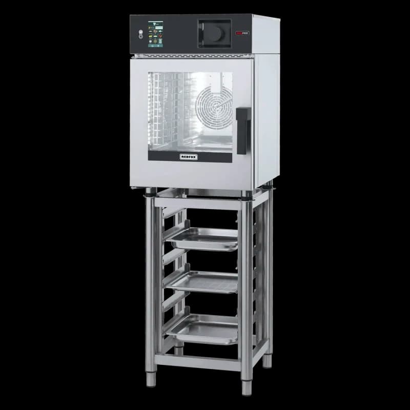 Cuptor combi convecție abur MINI electric 6x GN 1/1 curățare automată abur direct ecran tactil 5" 400 V ușă stânga