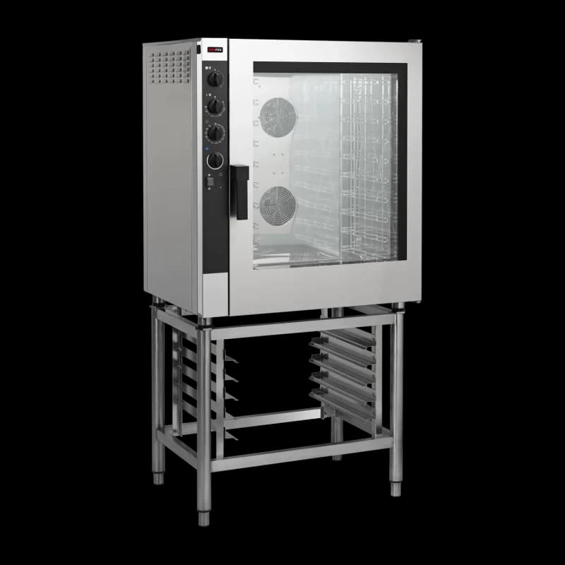Cuptor cu convecție electric, sistem de injecție manuală, 10x GN 1/1