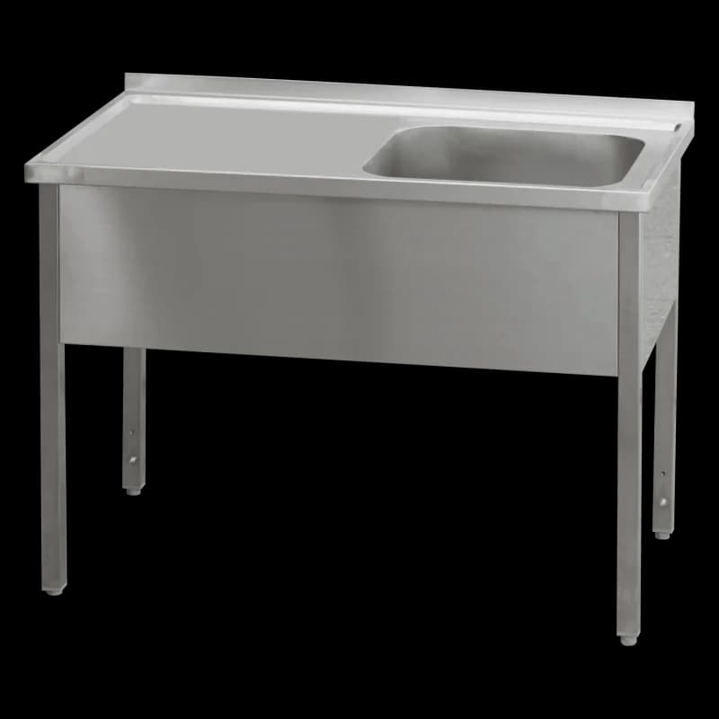 Masă de spălare 120x60x90 - 1x chiuvetă 50x40x30 zonă scurgere stânga