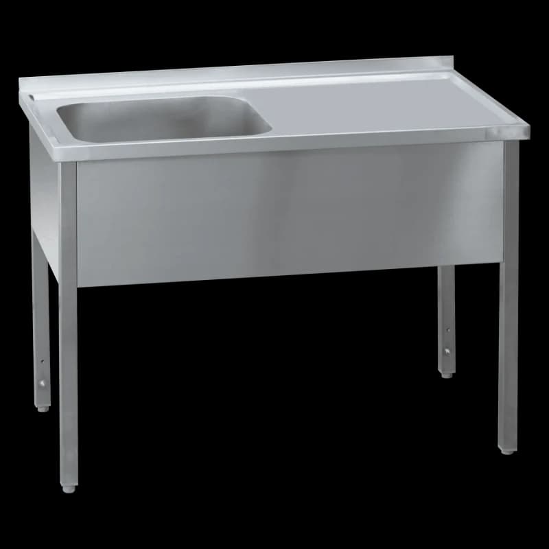 Masă de spălare 180x60x90 - 1x chiuvetă 50x40x30 zonă scurgere dreapta