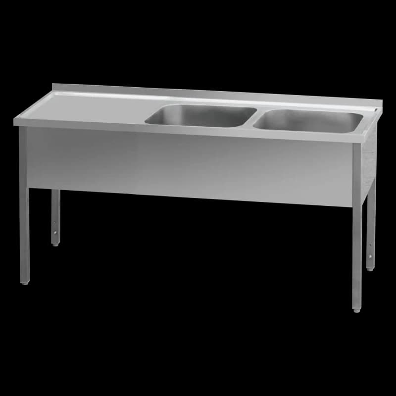 Masă de spălat 190 -x70x90 - 2x chiuvetă 40x50x30 zonă scurgere stânga
