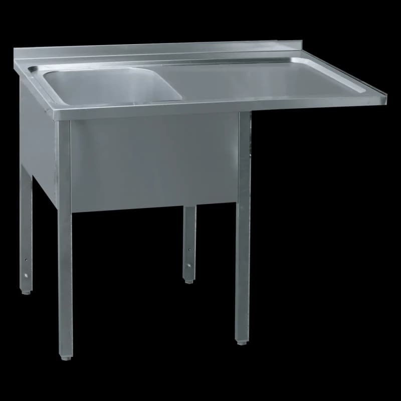 Masă de spălat 120x70x90 - 1x chiuvetă 50x40x30 zonă scurgere dreapta