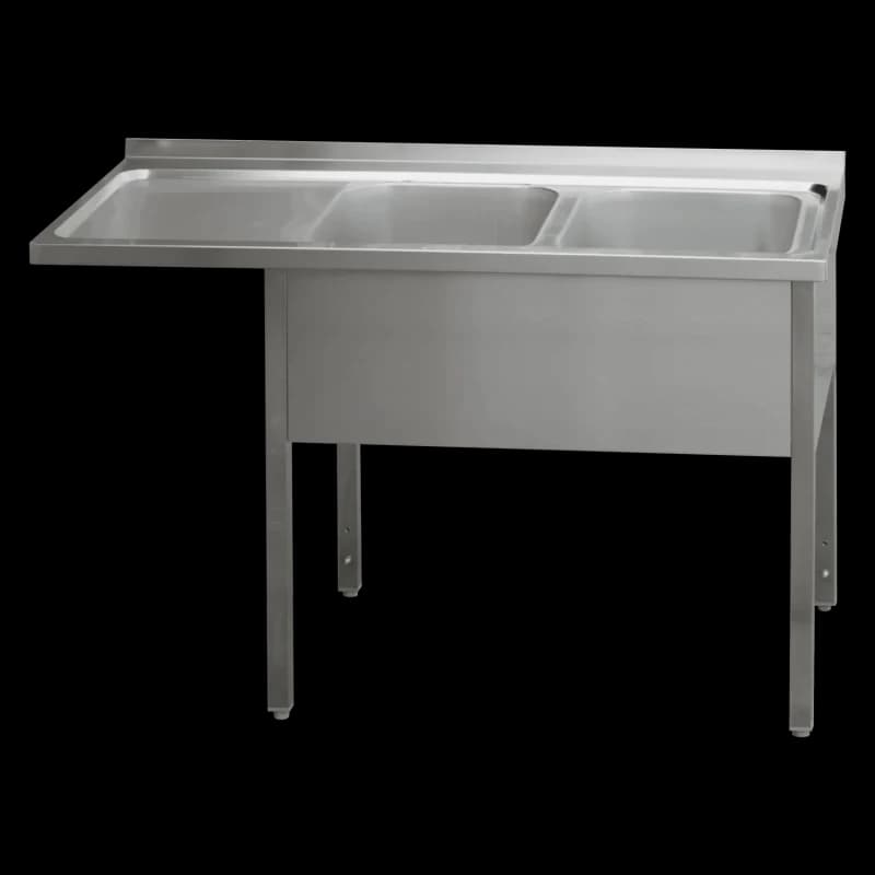 Masă de spălat 160x70x90 - 2x chiuvetă 40x50x30 zonă scurgere stânga