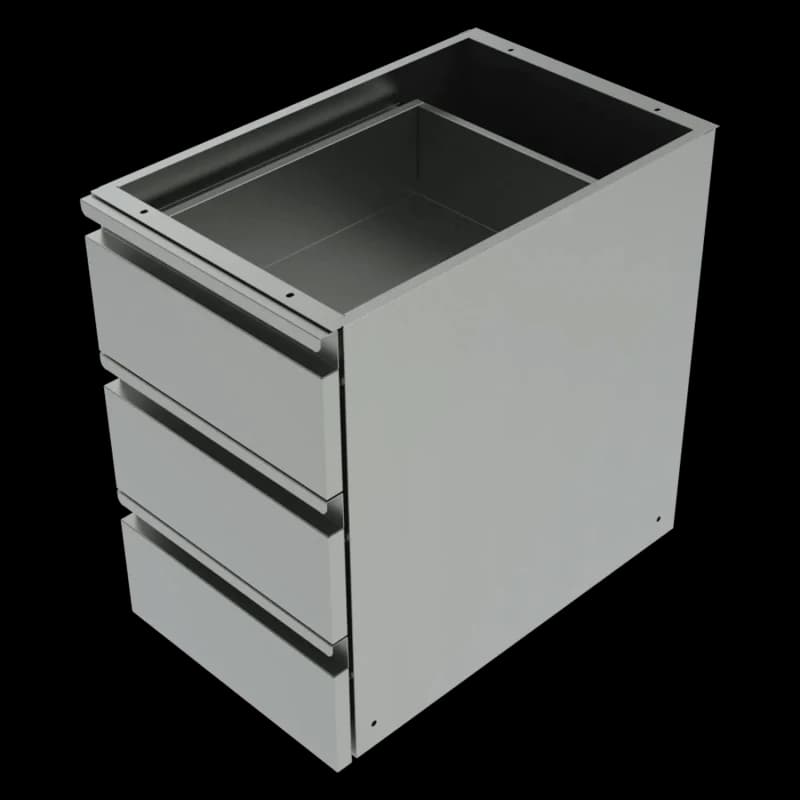 Modul sertare pentru masă de lucru - 3x sertar