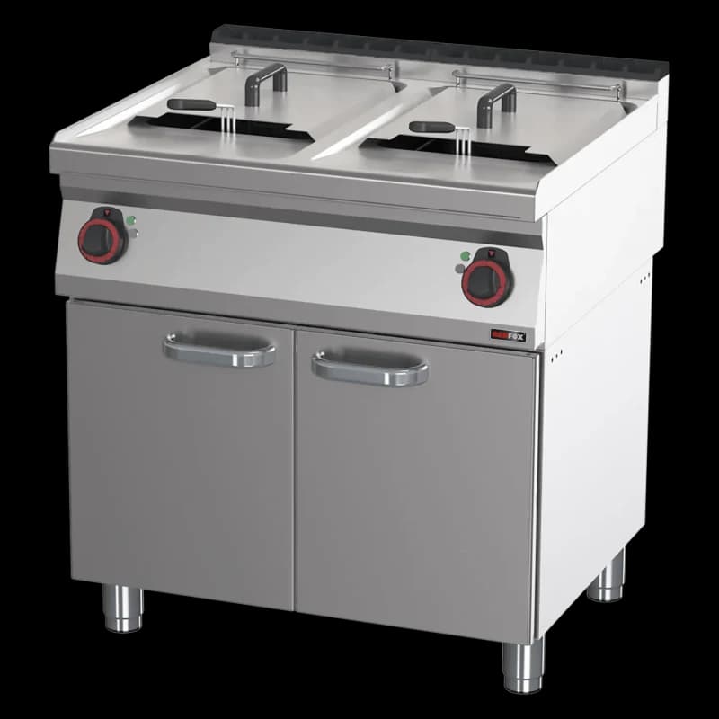 Friteuză electrică 2 coșuri 0,8 kW/l, 17+17 l pe dulap 400 V