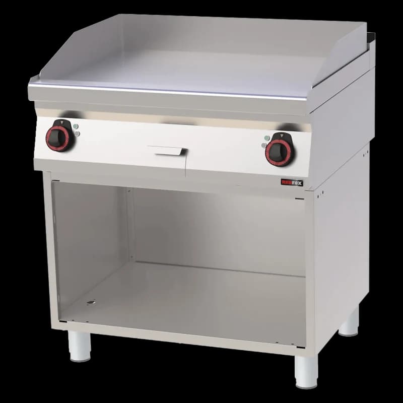 Plită 80x51 electrică cromată netedă pe dulap deschis 400 V