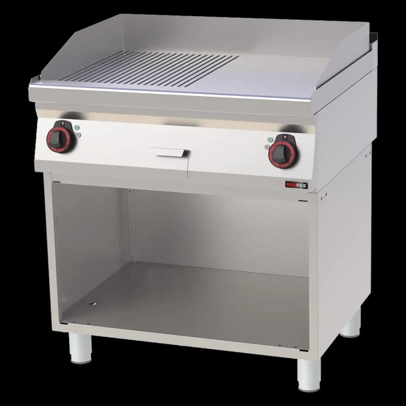 Plită 80x51 electrică cromată combinată pe dulap deschis 400 V