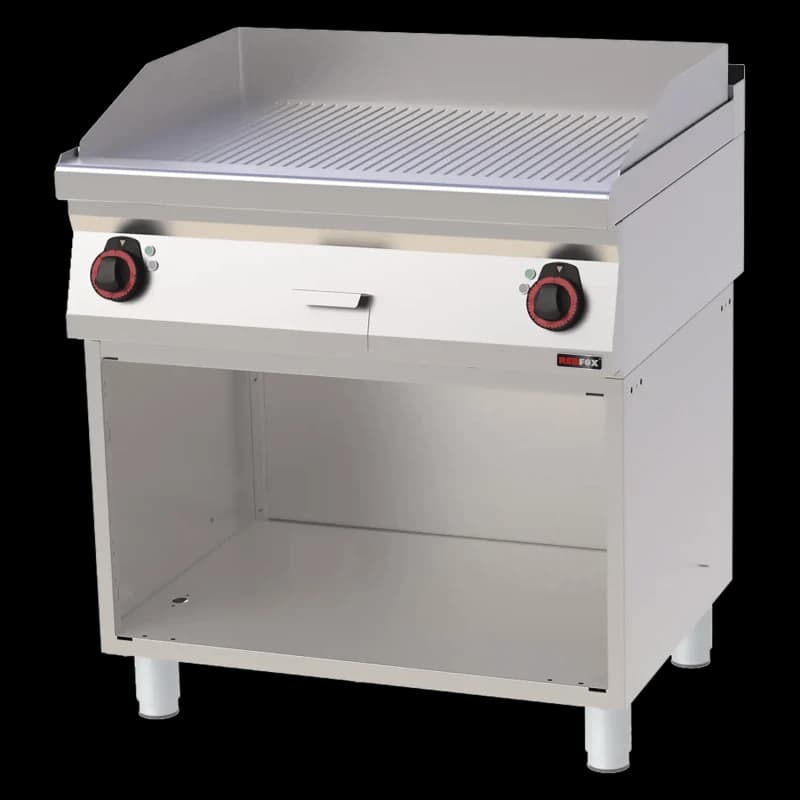 Plită 80x51 electrică canelată pe dulap deschis 400 V