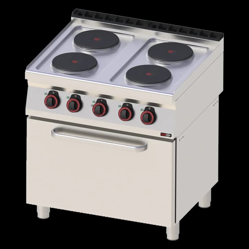 Mașină de gătit electrică cu cuptor electric cu convecție GN 1/1 - 4x plită 400 V