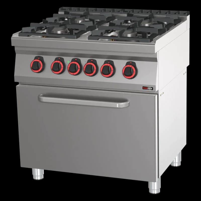 Mașină de gătit combinată cu cuptor electric static GN 2/1 - 4x arzător