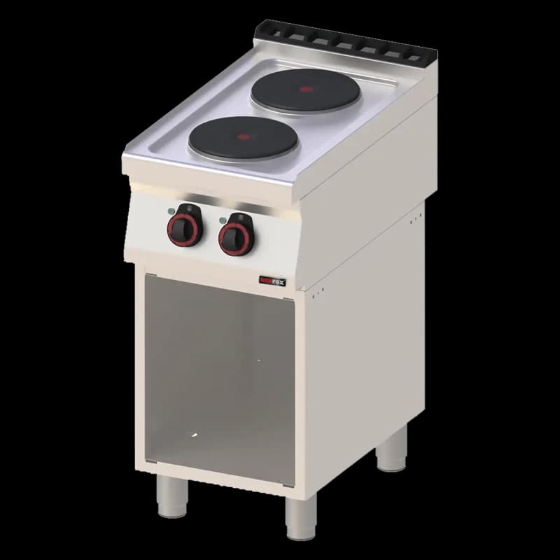 Mașină de gătit electrică 2x plită pe dulap deschis 400 V