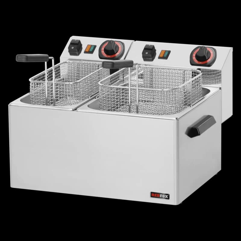 Friteuză electrică 0,42 + 0,38 kW/l, 8 + 5 l de masă 230 V